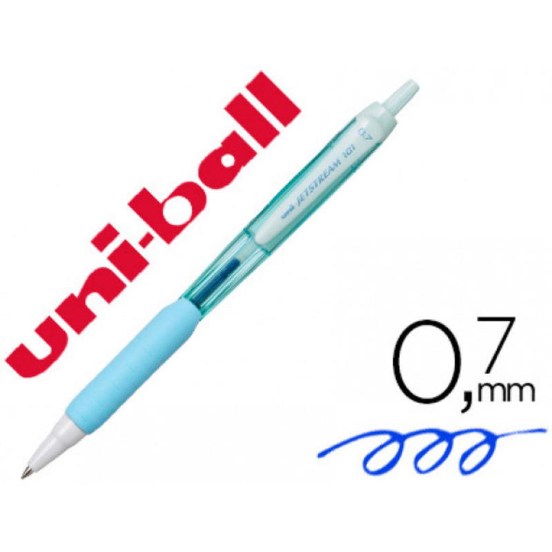 Compra Boligrafo uni-ball jetstream retractil sxn-101 0,7 mm azul cielo